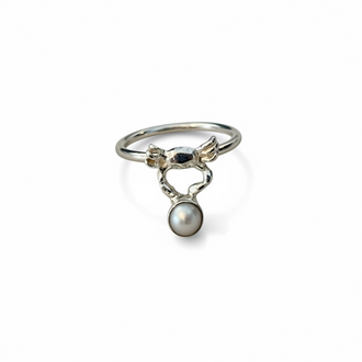 Anillo para el pie en plata .925 con pearl Talla 2.5