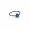 ANILLO CON OPALO OVALDO BISELADO, TALLA 6,7,8, BANO DE RODIO
