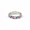 ANILLO CHURUMBELA CON CIRCONIA CORTE BAGGUET MULTI-COLOR 7,8,9