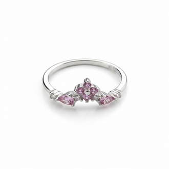 ANILLO FLOR ROSA TALLA 7