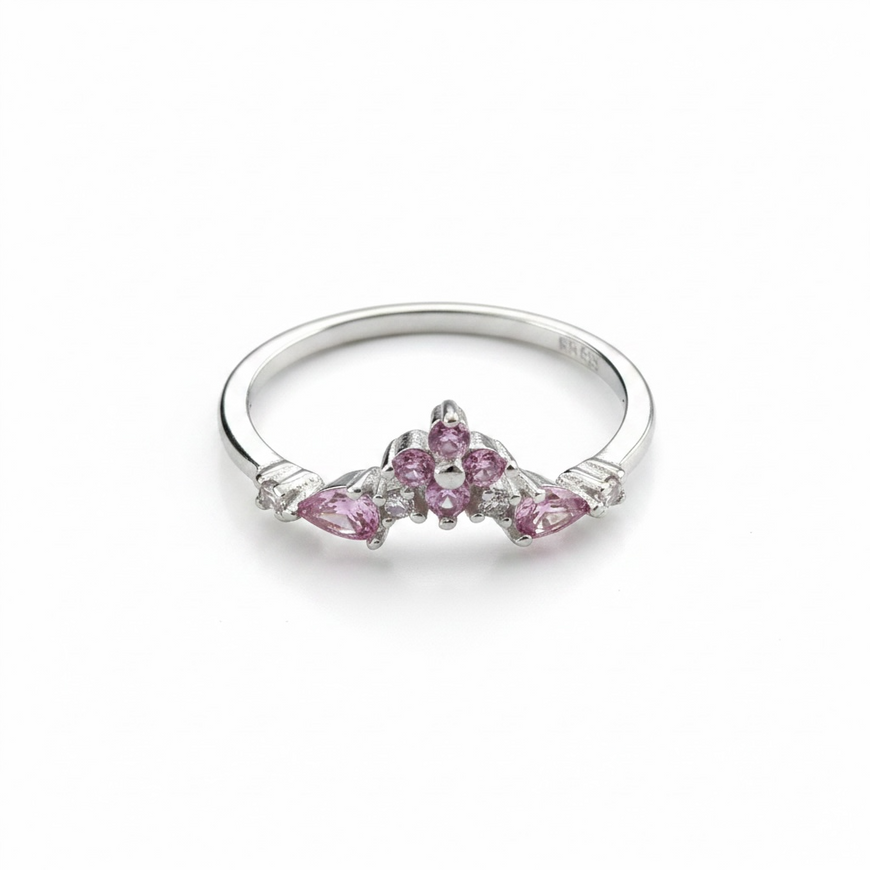 ANILLO FLOR ROSA TALLA 7