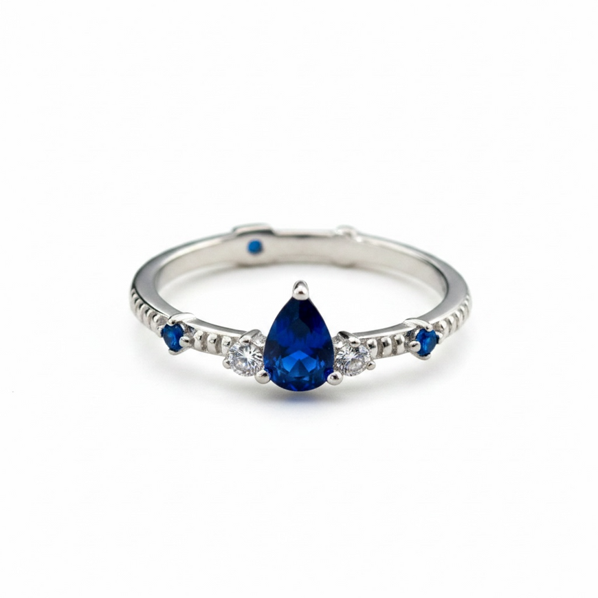 ANILLO GOTA AZUL TALLA 6,7,8,9
