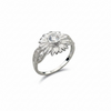 ANILLO GIRASOL CON ZIRCONIA BLANCA 7,8