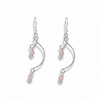 ARETES MEDIA GOTA ALAMBRE, COLOR ROSA, CAFE, MORADO, AZUL TURQUEZA, BLANCO, ROJO, VERDE, PLATA .925