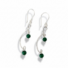 ARETES MEDIA GOTA ALAMBRE, COLOR ROSA, CAFE, MORADO, AZUL TURQUEZA, BLANCO, ROJO, VERDE, PLATA .925