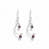 ARETES MEDIA GOTA ALAMBRE, COLOR ROSA, CAFE, MORADO, AZUL TURQUEZA, BLANCO, ROJO, VERDE, PLATA .925