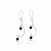 ARETES MEDIA GOTA ALAMBRE, COLOR ROSA, CAFE, MORADO, AZUL TURQUEZA, BLANCO, ROJO, VERDE, PLATA .925