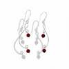 ARETES MEDIA GOTA ALAMBRE, COLOR ROSA, CAFE, MORADO, AZUL TURQUEZA, BLANCO, ROJO, VERDE, PLATA .925