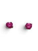 Sterling silver pink moissanite stud earrings 0.8CT, certificate available