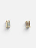 Sterling silver stud earrings with square-cut moissanite stones 1.0CT, certificate available