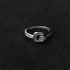 Anillo con Cuadro y Zirconia, Talla 6,7,9, Plata .925