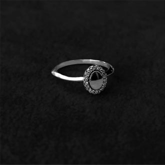 Anillo de Oval con circonia, Talla 6,7,9, Plata .925