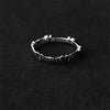 Anillo de Zirconia con Corazones, Talla 7,8, Plata .925
