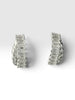 Arretes Estilo Baguette con Zirconia, Plata .925