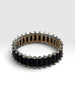 Anillo con Zirconia Azul(1) y Negra(1), Talla 9, Plata .925