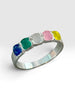 Anillo con ositos de multicolor, Talla 6,7,8, Plata .925