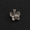 Dije Grande de Mariposa con piedra natural Quartz, Plata .925