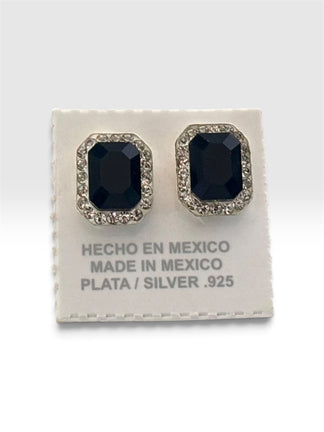 Arretes con Piedra de onyx, Plata .925