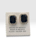 Arretes con Piedra de onyx, Plata .925
