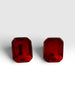 Arretes con Zirconia collor rojo, Plata .925