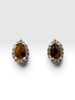 Broquel con piedra natural, en color Azul, Morado, Naranja, Blanco, Café, o Rosa, Plata .925