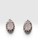 Broquel con piedra natural, en color Azul, Morado, Naranja, Blanco, Café, o Rosa, Plata .925