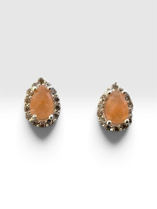 Broquel con piedra natural, en color Azul, Morado, Naranja, Blanco, Café, o Rosa, Plata .925
