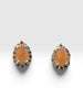 Broquel con piedra natural, en color Azul, Morado, Naranja, Blanco, Café, o Rosa, Plata .925