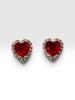 Arrete Corazon con Zirconia color Morado, Negro, Rosa, Dorado, Rojo, Blanco, Verde, Azul
