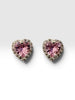 Arrete Corazon con Zirconia color Morado, Negro, Rosa, Dorado, Rojo, Blanco, Verde, Azul