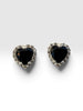 Arrete Corazon con Zirconia color Morado, Negro, Rosa, Dorado, Rojo, Blanco, Verde, Azul