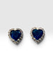 Arrete Corazon con Zirconia color Morado, Negro, Rosa, Dorado, Rojo, Blanco, Verde, Azul