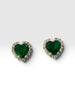 Arrete Corazon con Zirconia color Morado, Negro, Rosa, Dorado, Rojo, Blanco, Verde, Azul