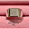 Men's Silver Ring With Pave Top
