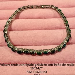 Bracelet Tennis Style with grisaceo opal