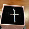 Sterling Silver 925 Religious Cross Charm Pendant, No Stone, Silver