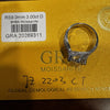Anillo moissanita redonda blanca 9mm, Talla 7 Solitario Plata .925