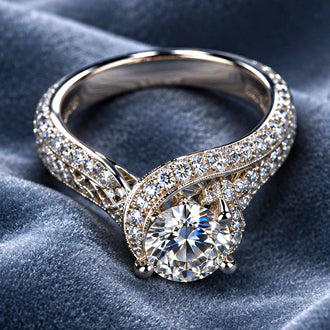 Anillo moissanita redonda blanca 9mm, Talla 7 Solitario Plata .925